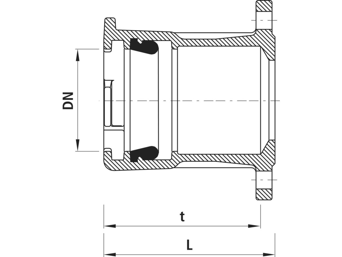 Flansch-/Steckmuffen-Stück BAIO, PN 16 - BAIO