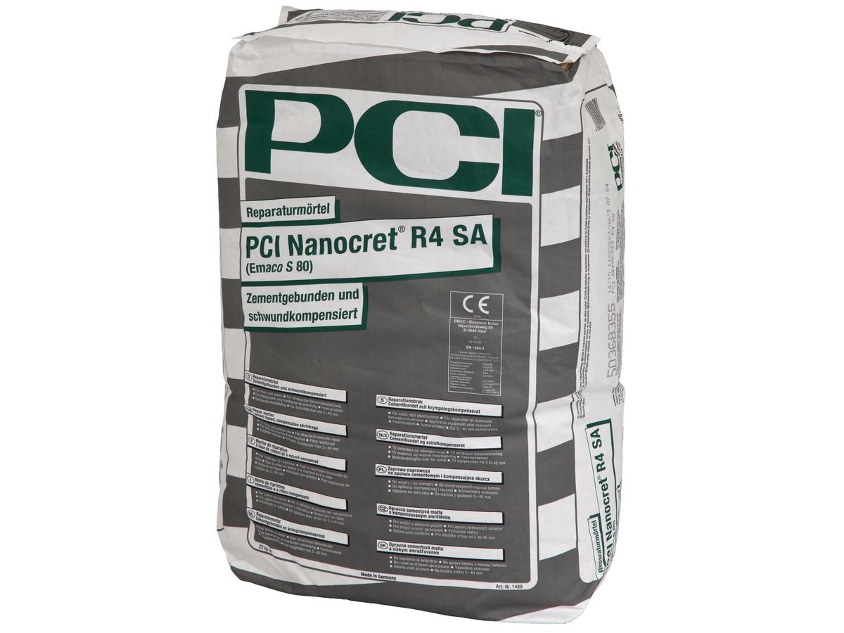 PCI Nanocret R4 SA à 25 kg - Hochfester Instandsetzungsmörtel, grau