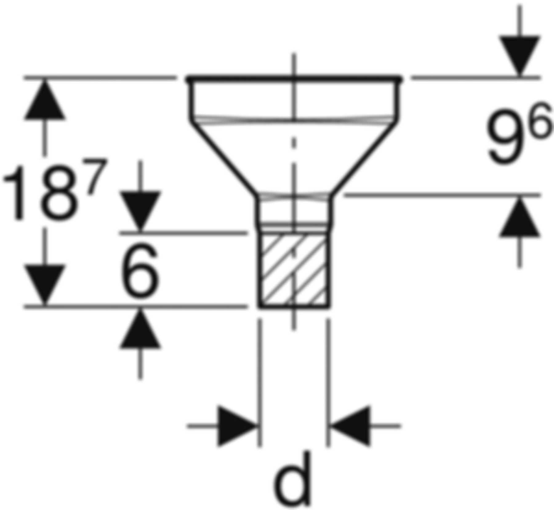 Geberit Trichter oval - mit integriertem Siphon