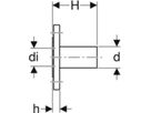 MPF-Flansch mit Steckende 54 mm - DN 50, PN 10/16