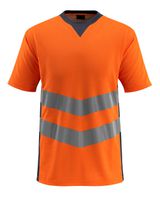 Sandwell T-Shirt orange/schwarzbl Gr.4XL - Fluoreszierend 100% Polyester, 170 g/m²