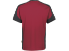 T-Shirt Contrast Perf. 3XL weinrot/anth. - 50% Baumwolle, 50% Polyester, 160 g/m²