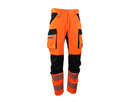 Warnschutzhose BORMIO SAFETY Gr. S - Etzel, HiVis orange/schwarz