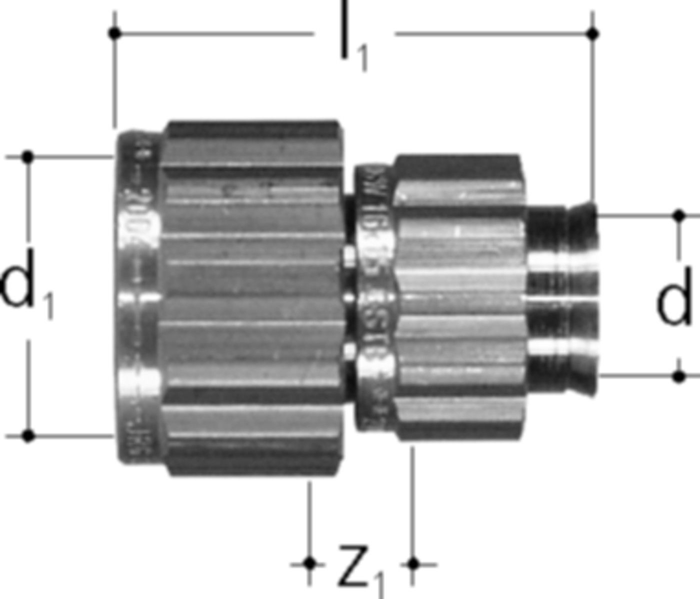 Sanipex Übergang - loser Mutter, O-Ring-Dichtung