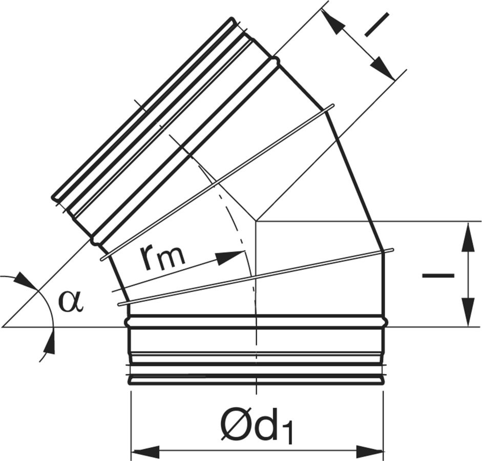 Segmentbogen 45° - BFU