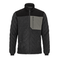 ENTIRE Gesteppte Fleecejacke Gr. 2XL - Anthrazitgrau/Schwarz