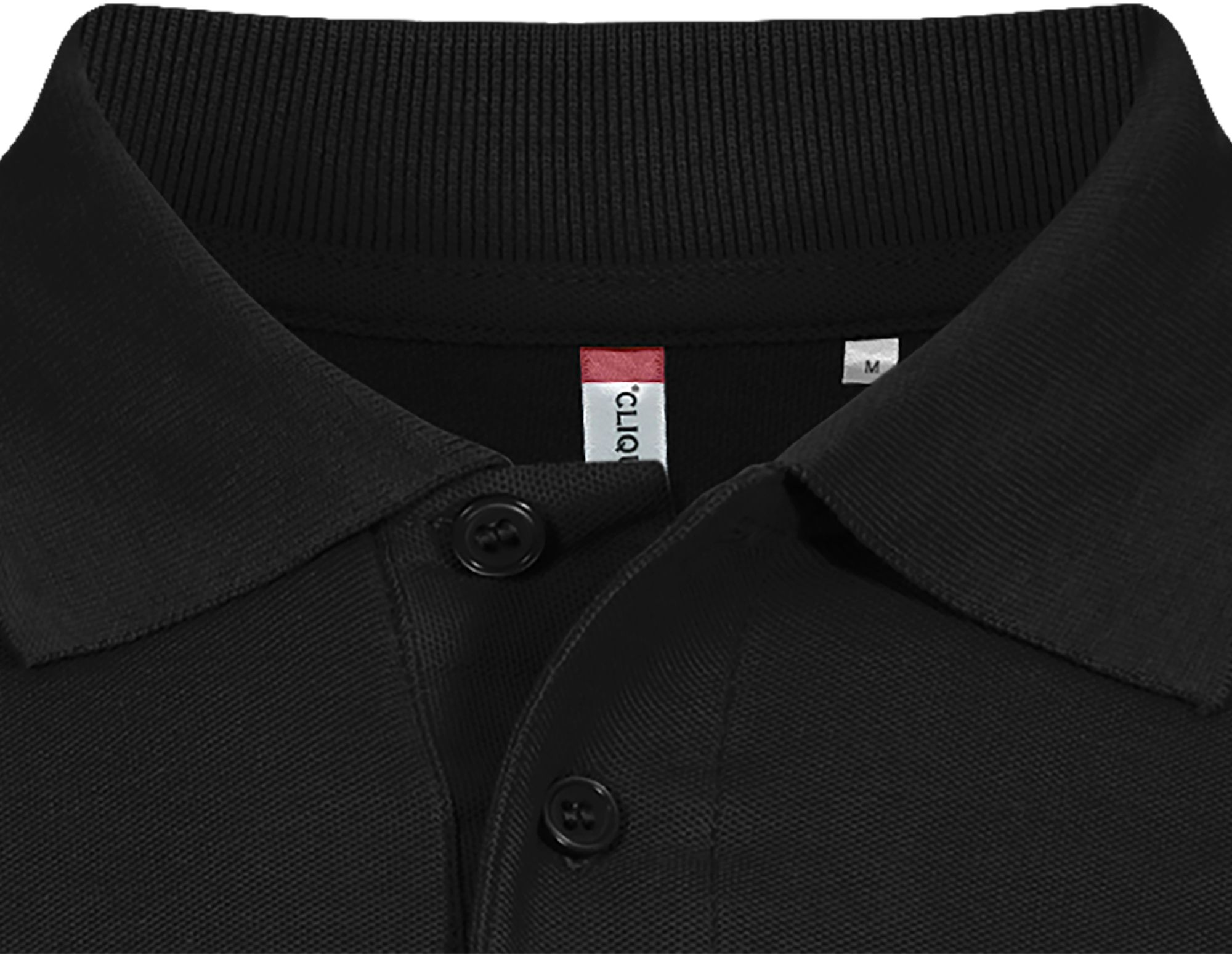 CLIQUE Basic Herren Polo-Shirt, Gr. 2XL - schwarz, 100% Baumwolle, 190 g/m2