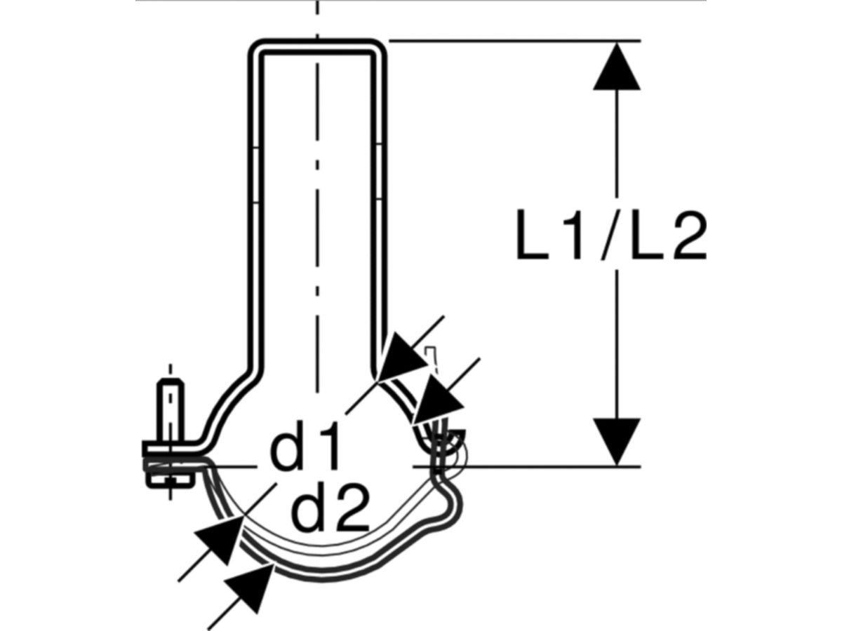 Geberit PluviaFix Rohrschelle, 63/71