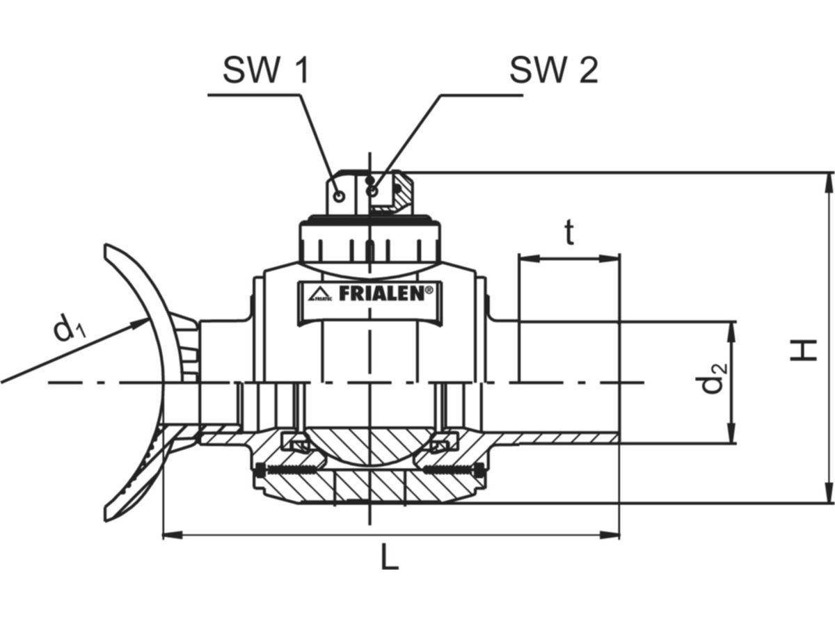Anbohrkugelhähne ALIAXIS FRIALEN AKHP TL - Ø da 60 mm