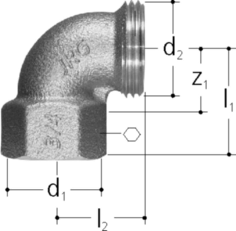 Sanipex Bogen 90° auf Verteiler