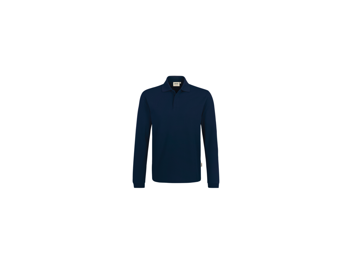 Longsleeve-Poloshirt HACCP-Perf. M tinte - 50% Baumwolle, 50% Polyester, 220 g/m²