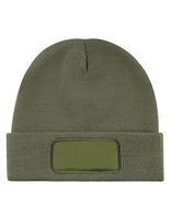 Strickmützte mit Patch, One Size - C1451, Black, L-Merch, Beanies