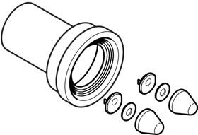 Geberit PE Stand-WC-Manschette - 2 Deckkappen; Dichtung