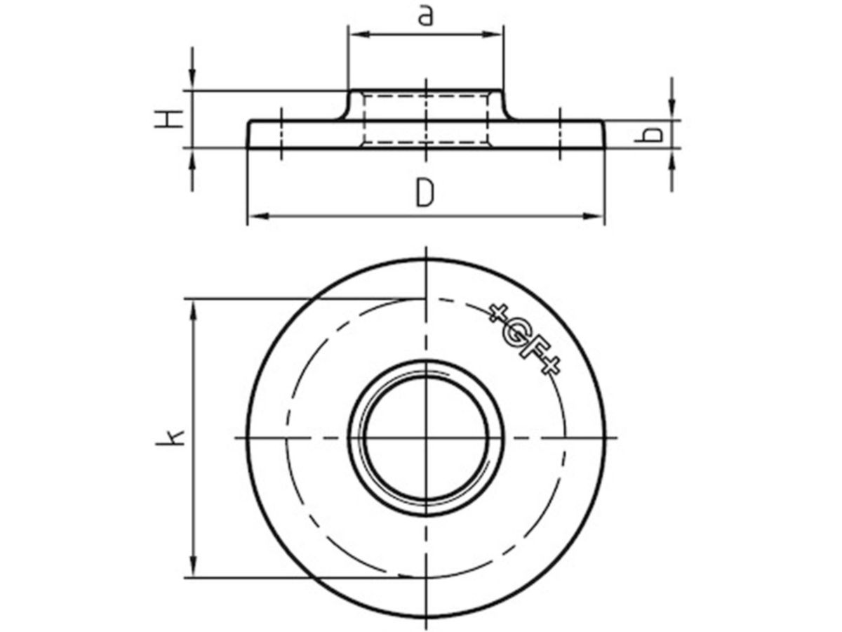 Gewindeflansch +GF+ verz. 321 11/4"