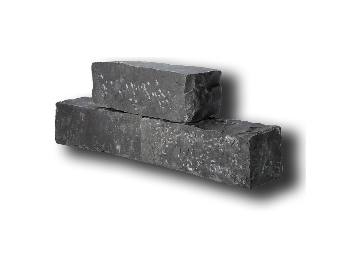 Basalt Kleinmauersteine - freie Längen, Toleranz ± 1-2 cm