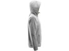 Flexi Work Fleece Hoodie, Gr. S - grau/schwarz, 100% PES, 210 g/m²