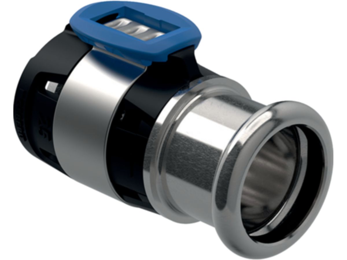 Übergang Edelstahl auf Mapress - GEBERIT FlowFit, mit Einschubende