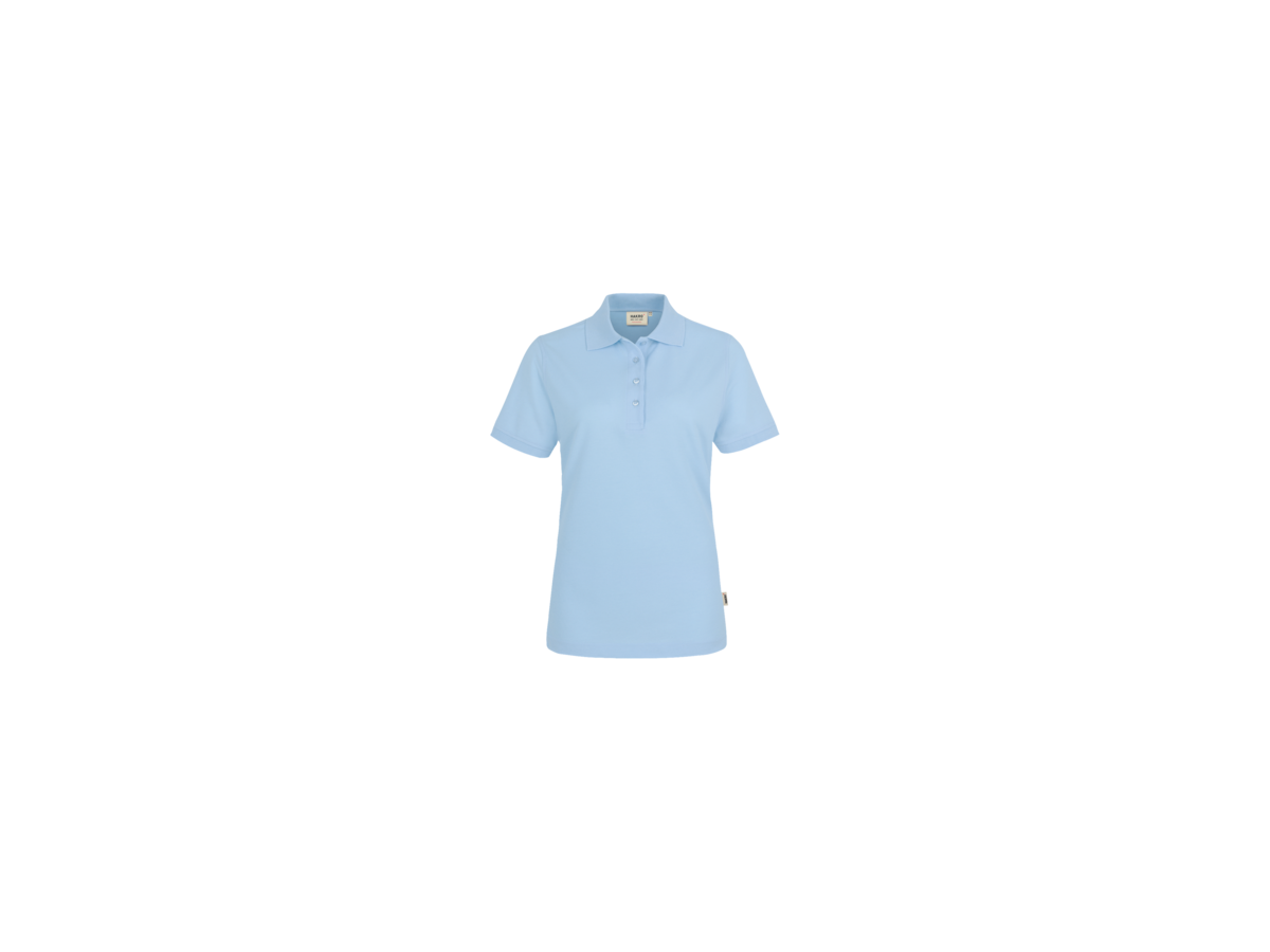 Damen-Poloshirt Perf. Gr. S, eisblau - 50% Baumwolle, 50% Polyester, 200 g/m²