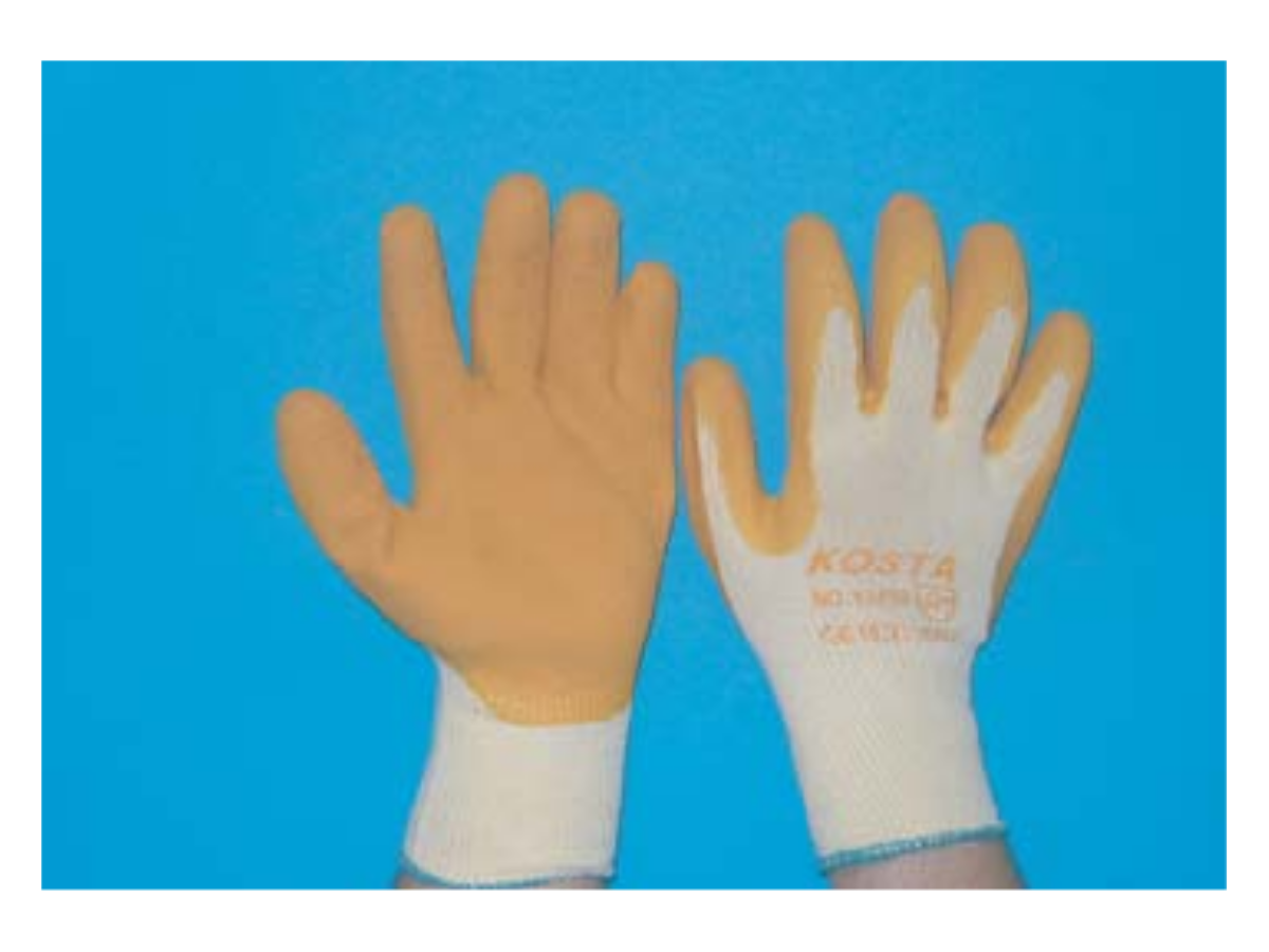KOSTA 139 Y  Handschuh aus nahtlosem - Baumwoll/Polyestergew. Latexbeschichtung