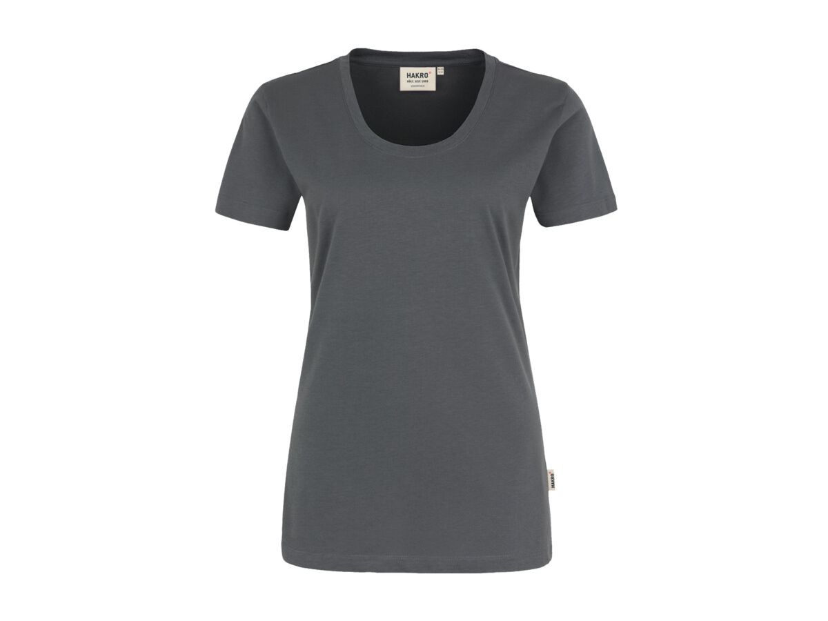 Klassisches T-Shirt mit femininem Rund- - hals-Ausschnitt. 100 % Baumw. Gr. XS-3XL