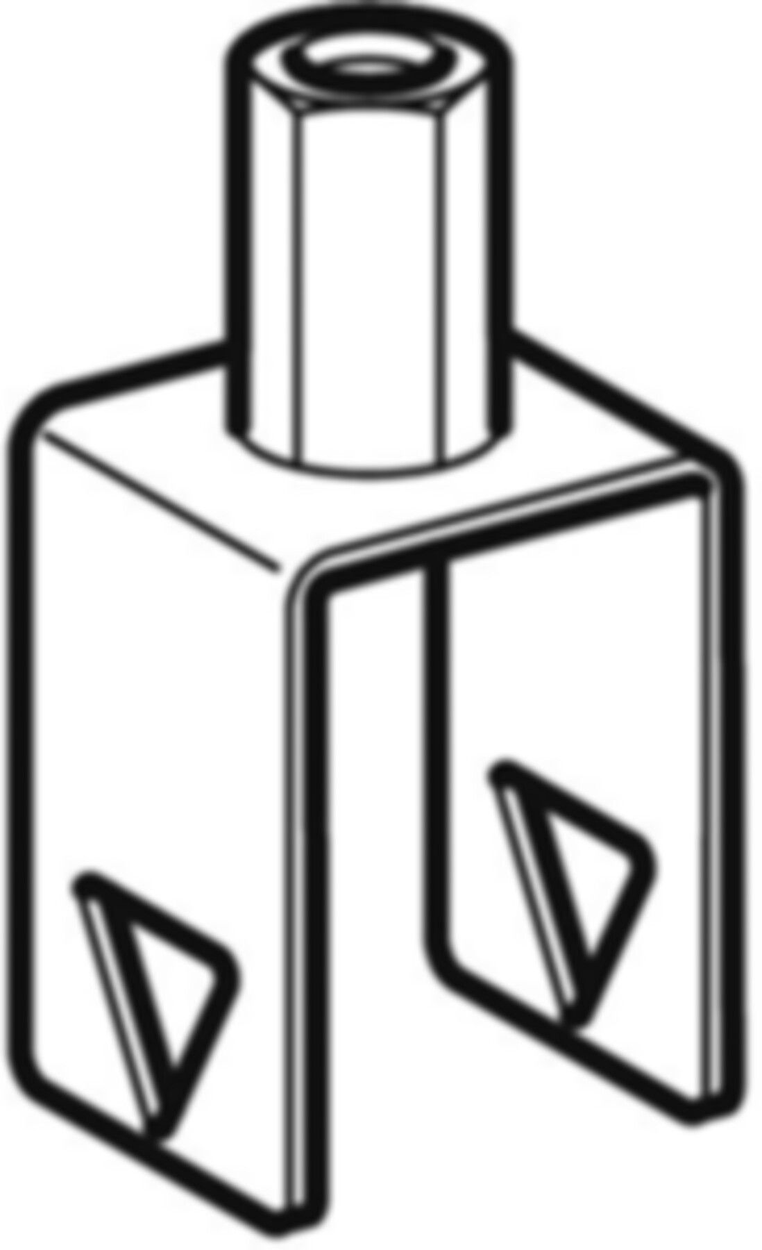 Geberit PluviaFix Aufhängeelement - zur Befestigung von Tragschienen