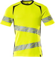 T-Shirt Premium zweifarbig, Gr. 2XLO - hi-vis gelb/schwarzblau
