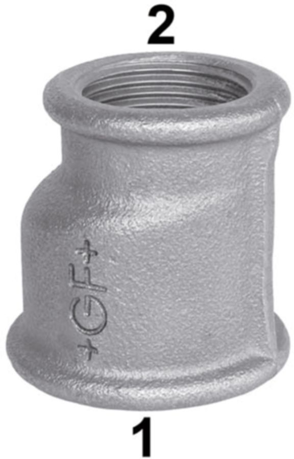 Muffe exzentrisch +GF+ 260 verzinkt - reduziert