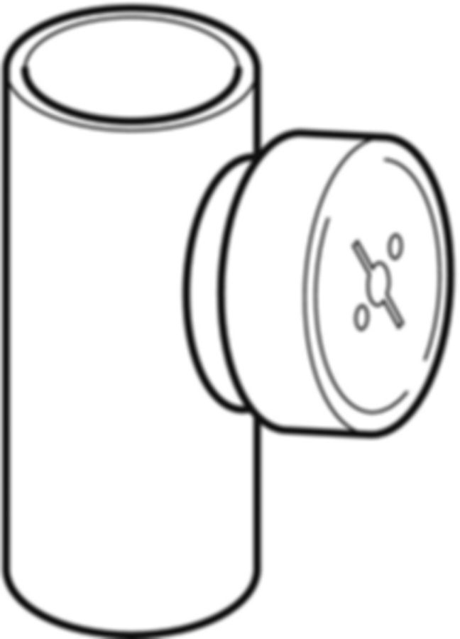 Geberit PE Putzstück 90° - Verschlusskappe PP