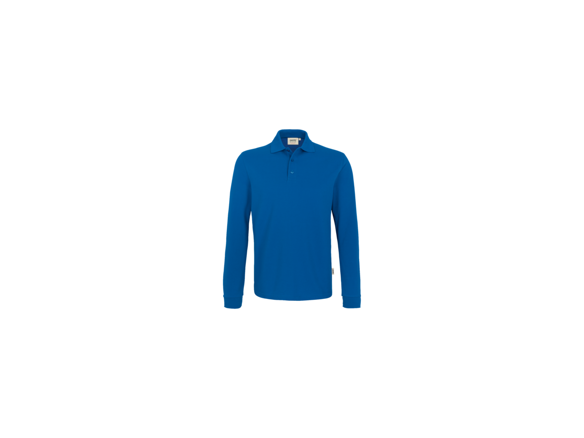 Longsleeve-Poloshirt Perf. XS royalblau - 50% Baumwolle, 50% Polyester, 220 g/m²