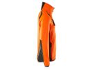 Fleecepullover mit Reissverschl. Gr. 2XL - hi-vis orange/dunkelanthrazi,94%PES/6%EL
