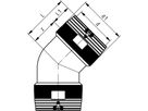 Winkel 45° PE100 S-5 SDR 11 PN 16 ELGEF+ - 5 bar Gas / 16 bar Wasser