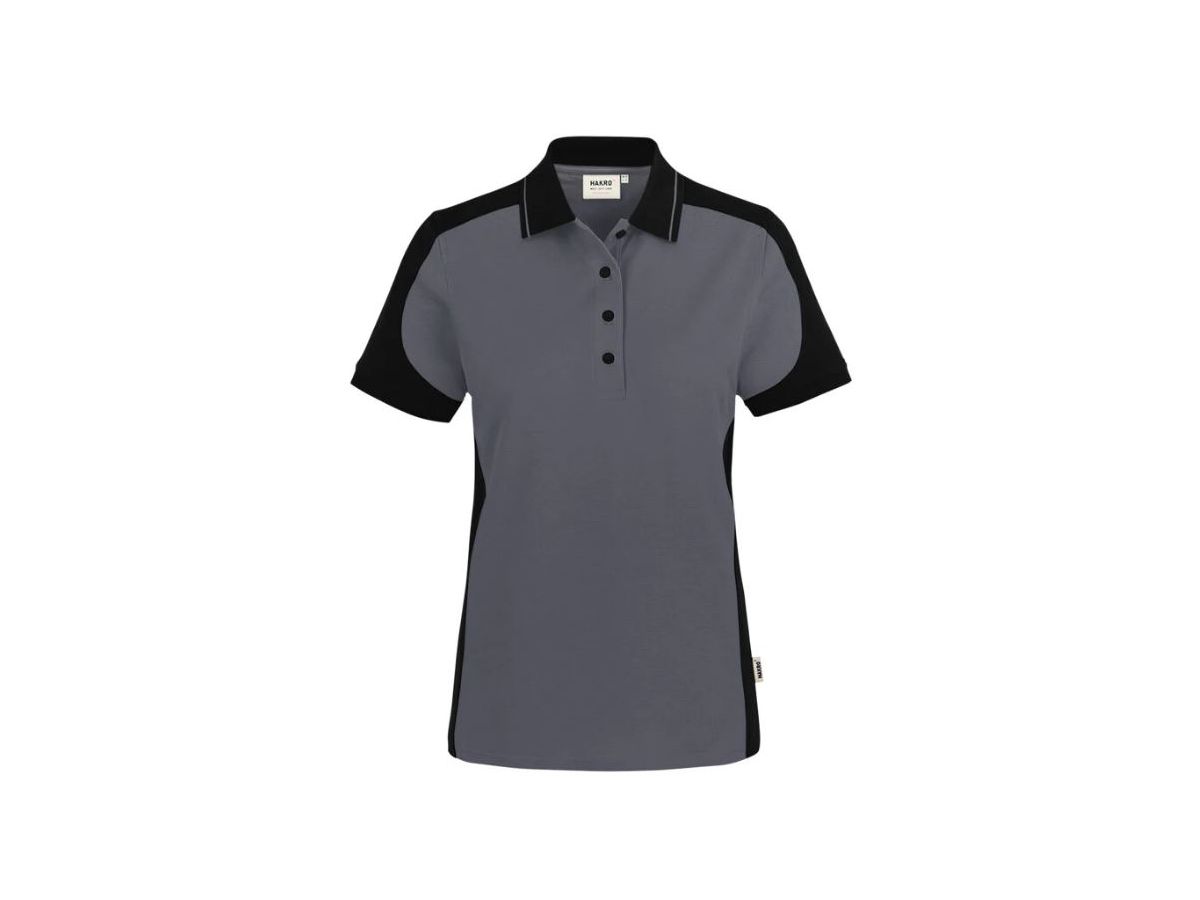 Poloshirt Mikralinar Contrast Gr. l - anthrazit/schwarz