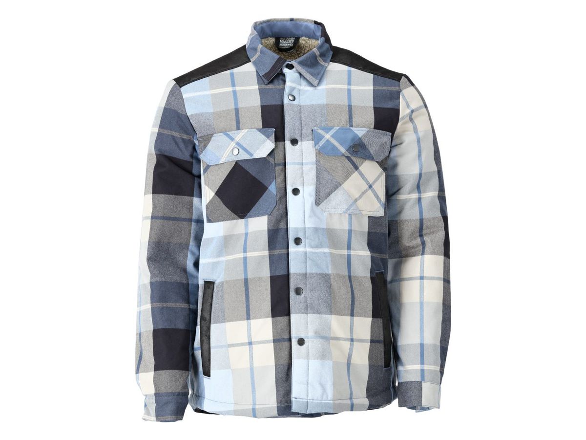 Hemd aus Flanell, kariert Gr. 3XL - schwarzblau 60% Baumwolle/40% Polyester