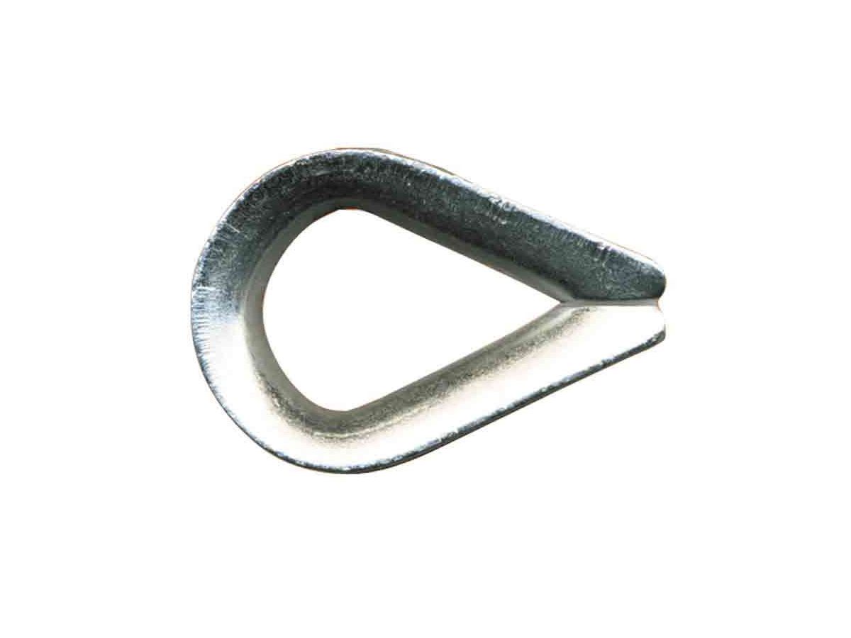 Drahtseilkauschen 6 mm, verzinkt - Innenlänge 25, Innenbreite 16 mm