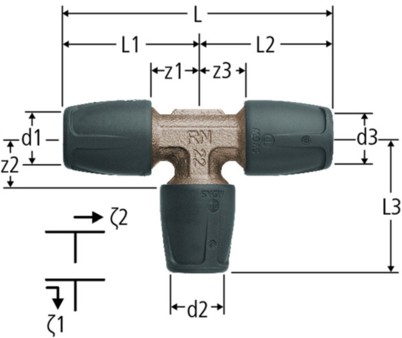 Optiflex prOfix T-Stück