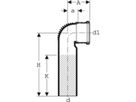 Geberit-Silent Wandklosettbogen 90° - 90/90 auch für Duofix u. GIS Elemente