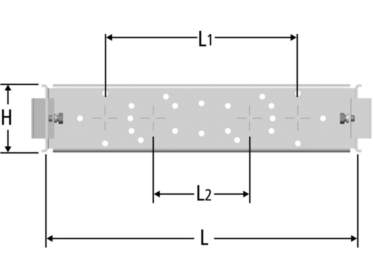 Optiflex Montageschiene - passend in GIS-Profil "NEW"