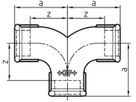 Zweibogen-T +GF+ verz. 132 1"