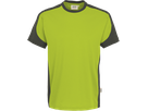 T-Shirt Contrast Perf. S kiwi/anthrazit - 50% Baumwolle, 50% Polyester