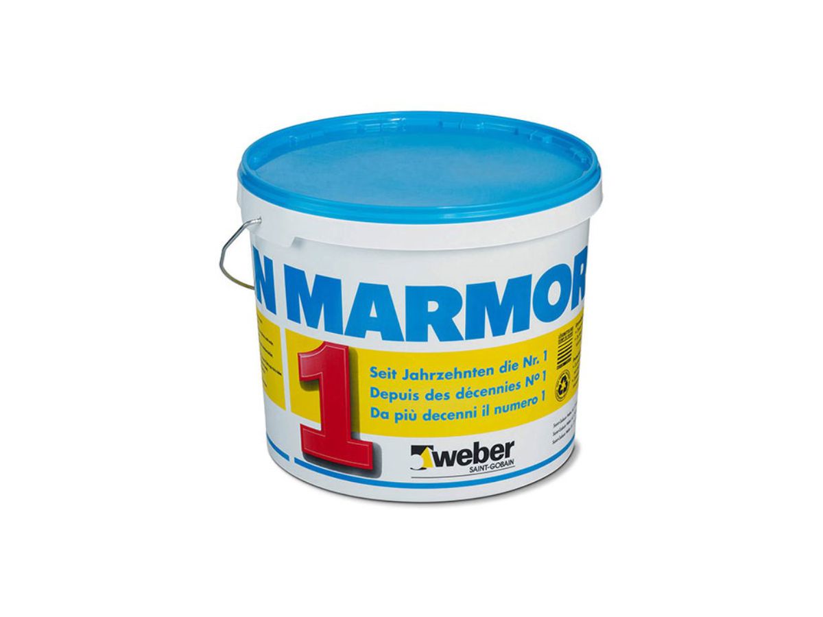 Marmoran Carrara Aufziehputz 0.5 innen - weiss (B110), Eimer à 25 kg