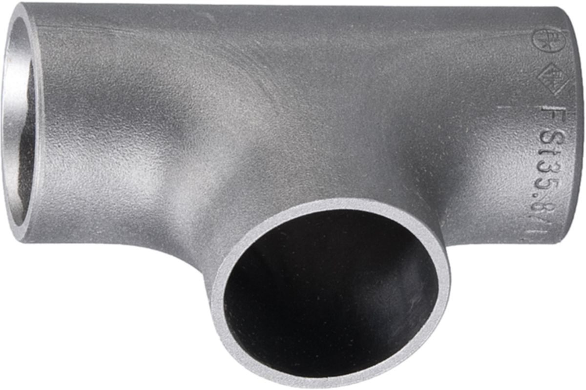 Schweiss-T-Stücke, nahtlos RB - aus Stahl P235GH TC1, nach EN 10253-2