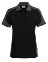 Poloshirt Mikralinar Contrast Gr. L - schwarz/karbongrau