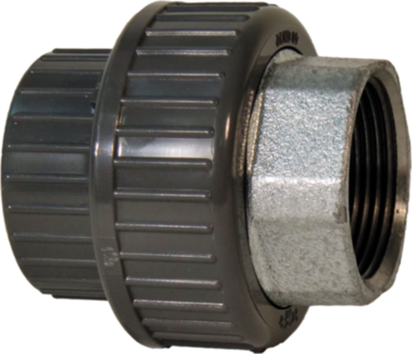 Übergangsverschraubung PVC-U/Temperguss - metrisch