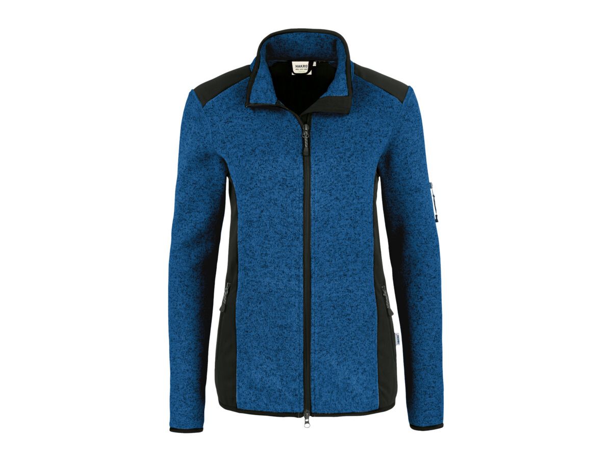 Damen Strickfleecejacke Churchill - Gr. L, royalblau meliert