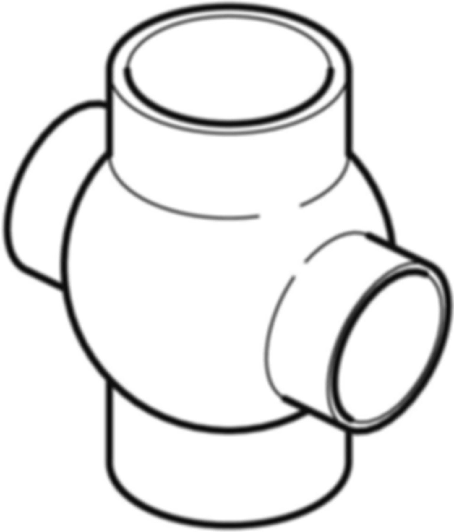 Geberit PE Doppel-Abzweig 180°