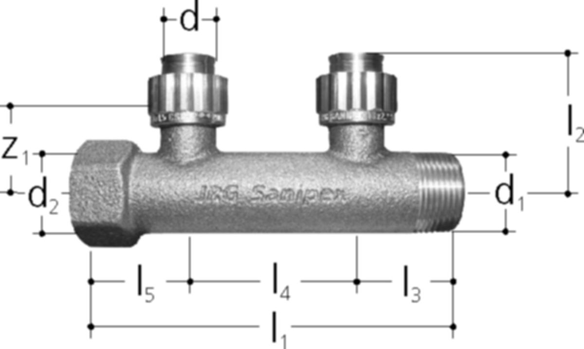 Sanipex UP-Verteiler 2-fach