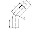 Bogen 45° nahtlos PE100 S-8 SDR 17 - 5 bar Gas / 10 bar Wasser