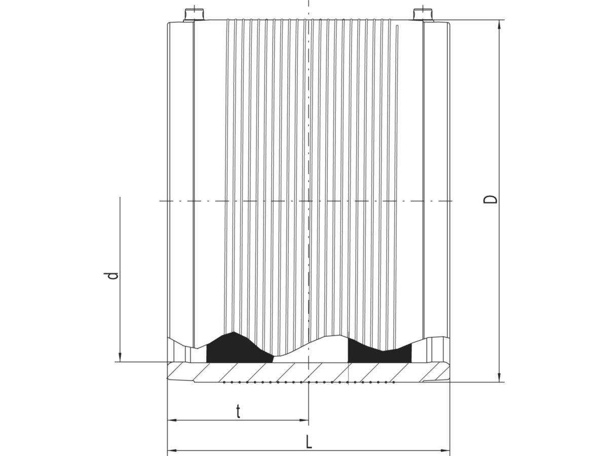 HDPE-Druckschweissmuffe FRIALEN 160 - PN16