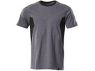 T-Shirt Moderne Passform, Gr. 2XL ONE - dunkelanthrazit/schwarz, 60% CO/40% PES