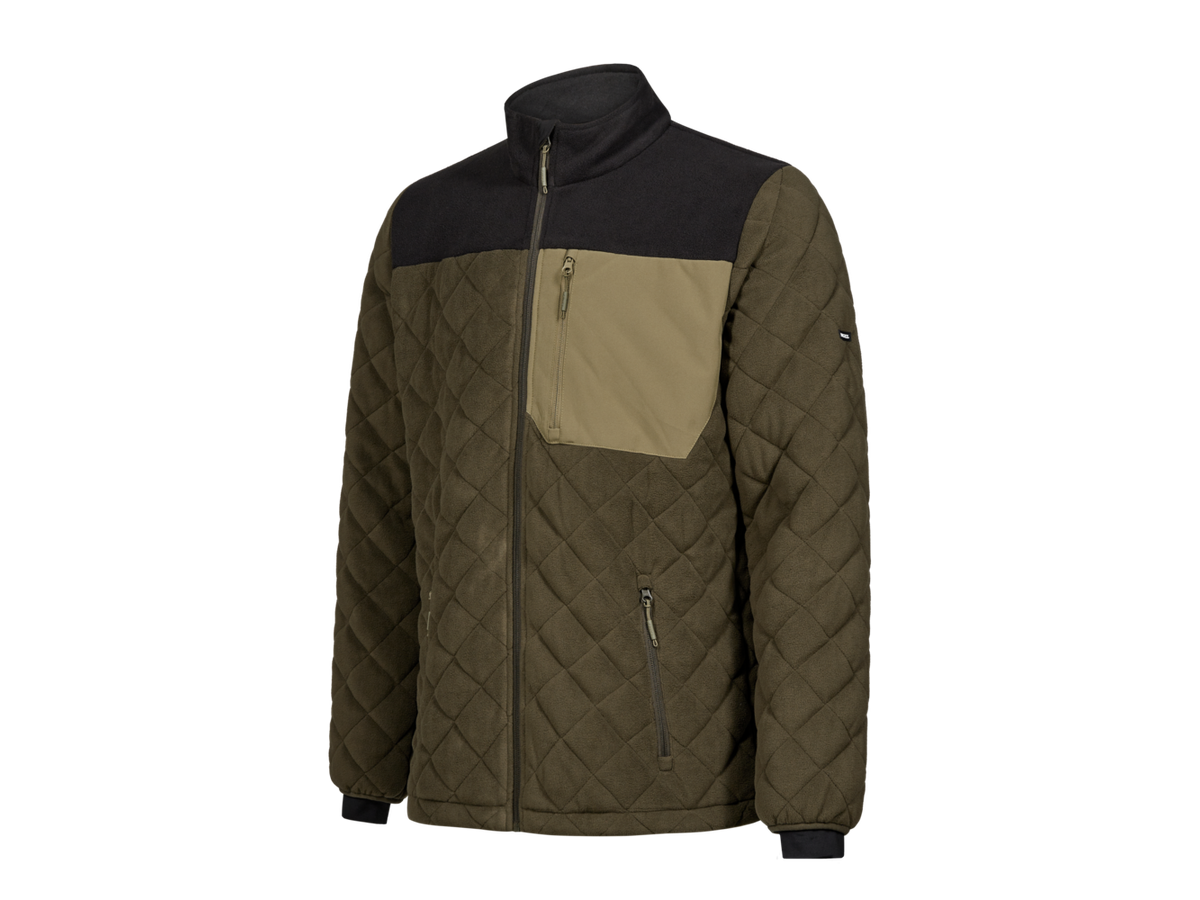 ENTIRE Gesteppte Fleecejacke Gr. 5XL - Forest Green/Schwarz